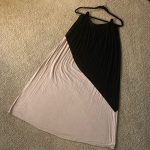 Black and Tan Maxi Skirt